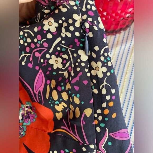 Betsey Johnson Mid Dress Size Small Multicolored Floral Print Lined Vintage - Picture 10 of 12